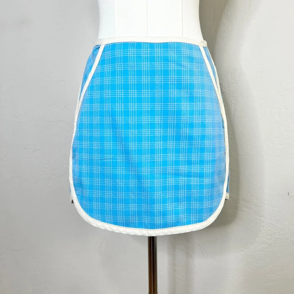 Urban Outfitters Blue‎ Plaid Mini Skirt Size Small Preppy Athleisure Pockets